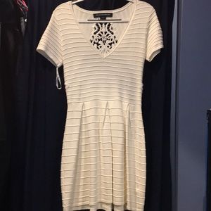 French connection, knit dress, off white